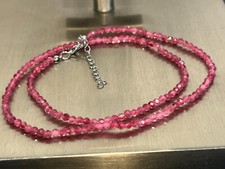 Turmalin Collier  Kette facettiert 3,5  MM   49+5 cm ca 36 CARAT