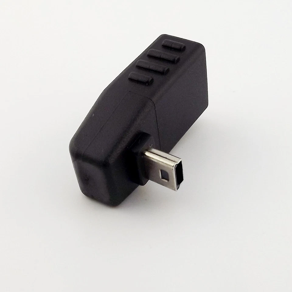 Down Angled 90° Mini USB 5-Pin B Male To USB 2.0 A Female Jack OTG Host Adapter - Image 3 of 4