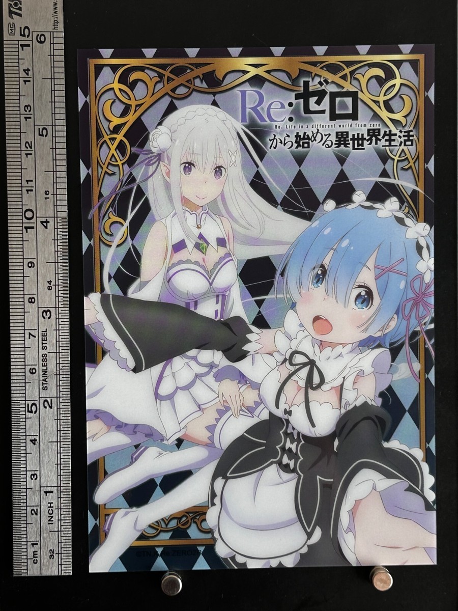 Emilia Rem Re:Zero Big Clear Card JAPAN Japanese TCG CCG Manga Anime B