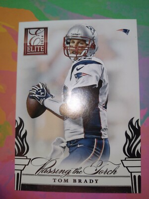 Tom Brady Front Peyton Manning Back  2014 Elite Football Passing The Torch 