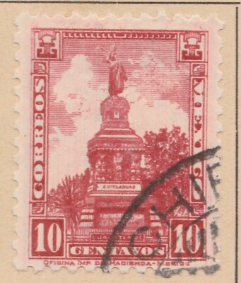 MEXICO 1934 Wmk Correos Mexico Perf. 10 1/2 10c gebrauchte Briefmarke A29P45F38859