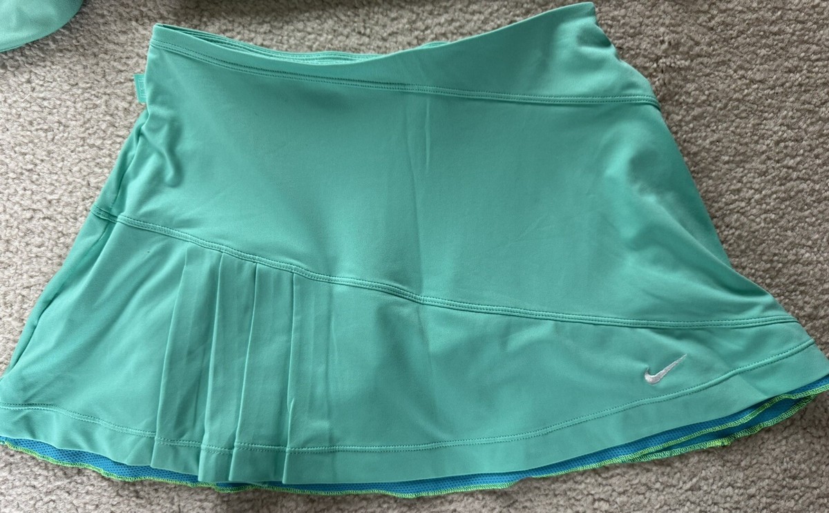 Womens 3 Piece Nike Tennis Set Turquoise & White Jacket XS