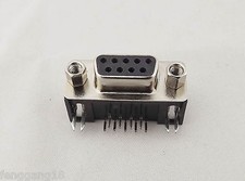 1x D-Sub DB9 9Pin Female Right Angle RS232 Serial PCB Connector Solder Connector