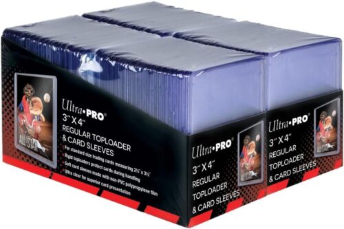 200ct Ultra PRO 3" x 4" Regular Toploaders Standard Card 35pt + Free Sleeves