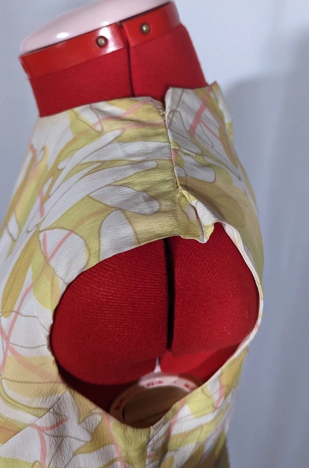 Vestido de Fiesta Plisado Geométrico Edad Atómica Años 50 De Colección California EE. UU. Georgee Orig Foto 3 de 4