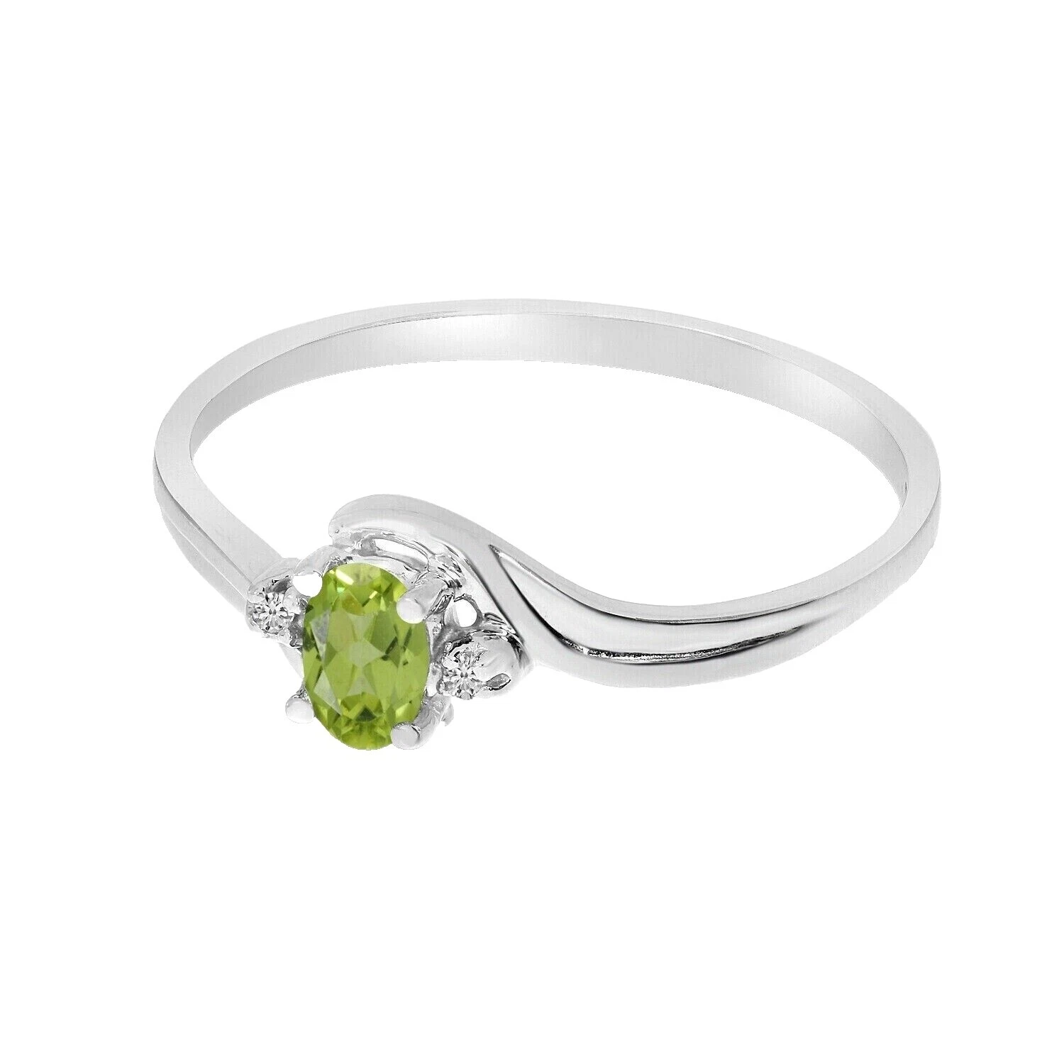 Peridot White Gold 14k Fashion Rings