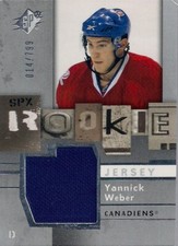 2009-10 SPx #152 Yannick Weber JSY RC /799 jersey Rookie auto #