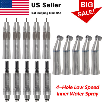 Dental Slow Speed Handpiece Inner Water Contra Angle/ Straight/ Air Motor 4H kt