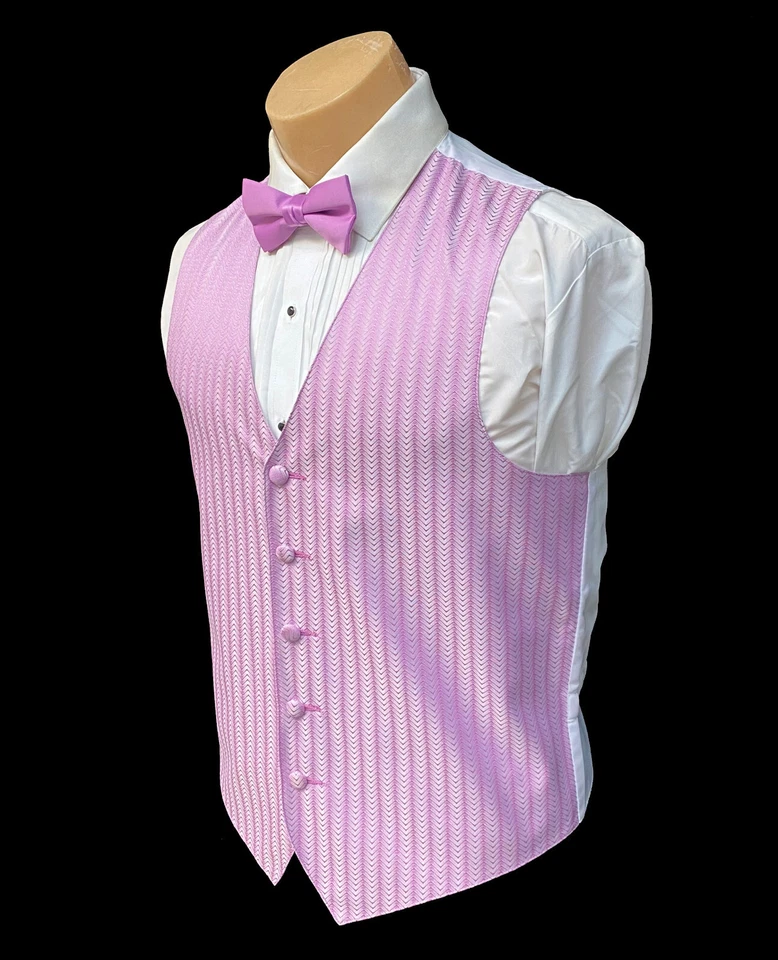 Мужская после шести орхидеи фиолетовый смокинг жилет с галстук-бабочка Бесплатная доставка размер большой - Изображение 3 из 4