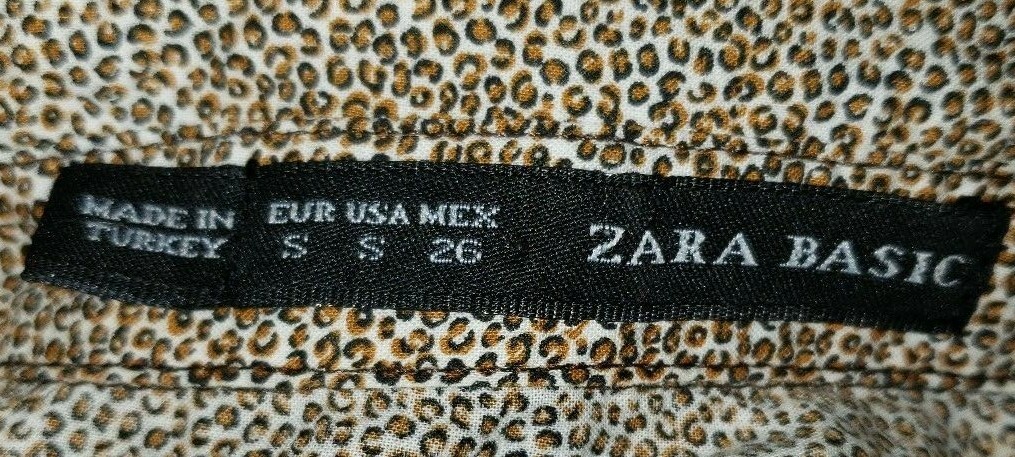 Zara Basic Women’s Leopard Blouse Long Sleeve But… - image 6