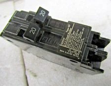 ✌ GOULD ITE Q2020 20 AMP TWIN 1 POLE CIRCUIT BREAKER TYPE QT Q2020 PUSH-IN