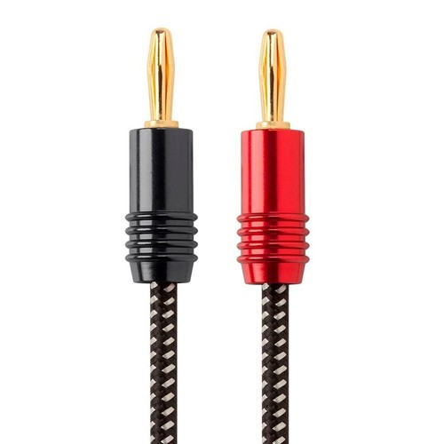 20FT Premium Banana Plug Connector Audio Speaker Wire Cable Braided 14AWG Gold - Picture 4 of 6