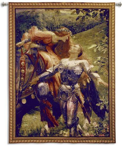 31x40 LA BELLE Dame Sans Knight & Lady Medieval Tapestry Wall Hanging 2022 Cena