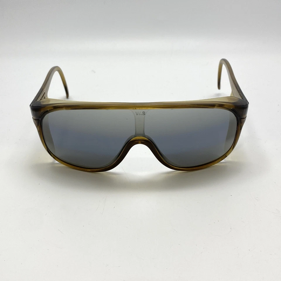 Винтажные новые из старых запасов 80-е Willson Spectra зеркальные линзы коричневая оправа защитные очки 1130035 - Изображение 3 из 4