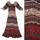 One Size For XS To L Dress For Women Retro Vestir Hippie Gypsy Boho Ethnic