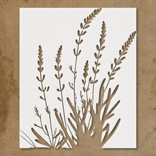 Tall Plants Silhouette Wall Art Reusable Plastic Stencil - StencilAir