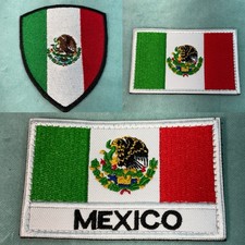Qty 3 Mexico Mexican Patch Hook  Loop FIFA World Cup 2026 Soccer Jersey Football