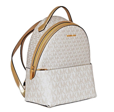 Michael Kors Damen Rucksack Tasche Bag SHEILA MD FRNT PKT BACKPACK pale gold