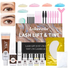 Eyelash Lift Kit, Lash Perm Kit, Black Color Natural Curl Eyelash Perm Dye Set f