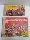 Vintage Fire Alarm (1970) and Homestretch (1974) Games Milton Bradley Ages 6+