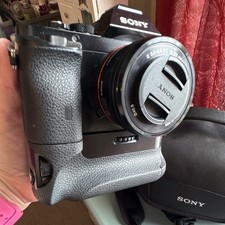 Sony Alpha 7 24.3MP Mirrorless Camera Black w/ 16-50 Lens, Grip
