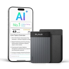 Plaud Note Pro AI Voice Recorder, Transcribe Summarize with AI, App Black