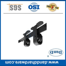 DanD Black Matte Metal Barn/Sliding Door Hardware Kit Rail Rollers Fixings