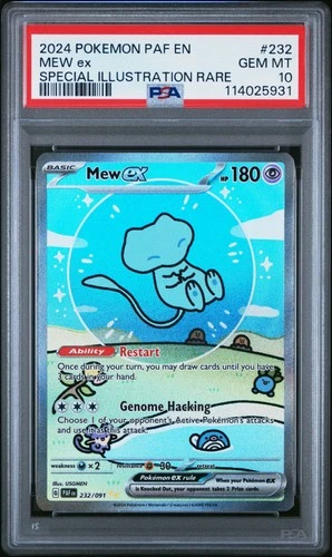 2024 POKEMON PAF EN-PALDEAN FATES SPECIAL ILLUSTRATION RARE #232 MEW EX PSA 10