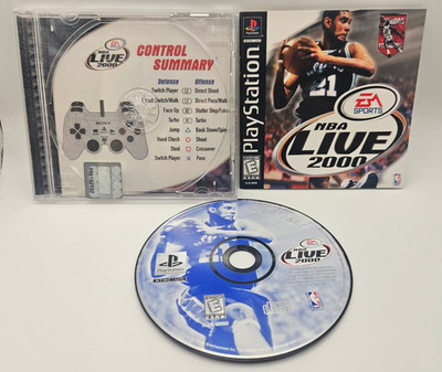 NBA Live 2000 PS1 Complete CIB Tested Works PlayStation 1