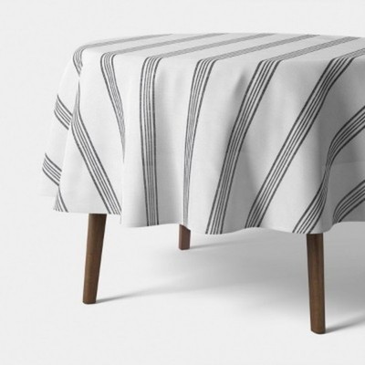 70''x70'' Tablecloth Navy Striped