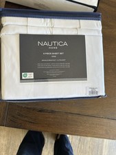 Nautica Home Wrinkle Resistant King 100 Polyester Sheet Set Solid White