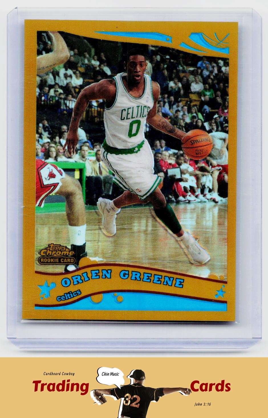 2005-06 Topps Chrome #199 Orien Greene Celtics RC EX/NM Gold Refractor #'d 97/99