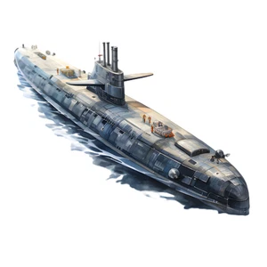 Submarine Sub Self Adhesive Vinyl Waterproof Sticker