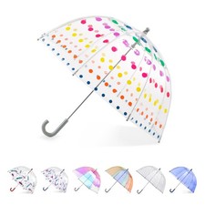 Clear Bubble Umbrella with Dome Canopy, Lightweight Design, Wind and Rain Pro...