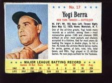 1963 Post Cereal Baseball Card #17 Yogi Berra New York Yankees
