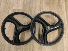 Schwarzer 3 Speichen BMX Mag Laufradsatz - BMX Mags 20" - | GT Raleigh Skyway Hutch Haro