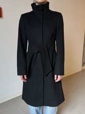 DDP Red Valentino Wool Cashmere Blend Classic Coat Black Size 40