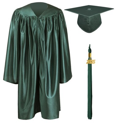 Shiny Kindergarten & Preschool Graduation Gown Cap Set with 2025 Tassel Fores...