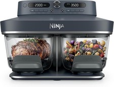 Ninja Crispi DualZone Glass Countertop Air Fryer, Cyberspace, DD101BL1 NEW