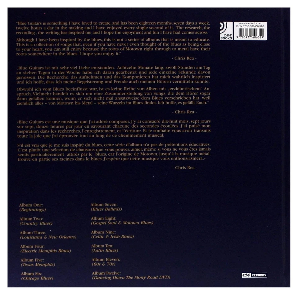 Chris Rea Blue Guitars Ltd. Earbook 11 CD's + 1 DVD + Buch NEU + OVP - Bild 2 von 2