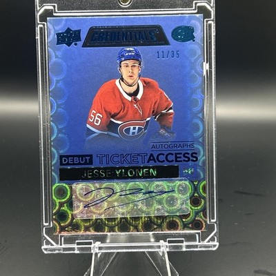 2021-22 UD Credentials - Debut Ticket Access Autos Jesse Ylonen#DTAA-JY Blue /35