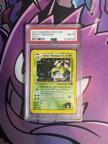 Erika's Venusaur Holo PSA 8 Gym Challenge 4/132