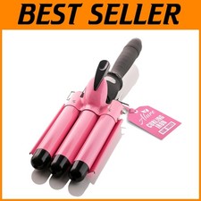 LCD Triple Barrel Curling Iron - Dual Voltage Hair Crimper