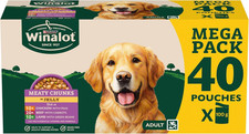 WINALOT Meaty Chunks Adult Wet Dog Food Mixed in Jelly Beef, Chicken, Lamb 40X10