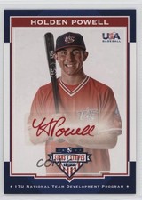 2017 Panini USA Baseball Stars & Stripes Red Ink 7/10 Holden Powell Auto 0i76