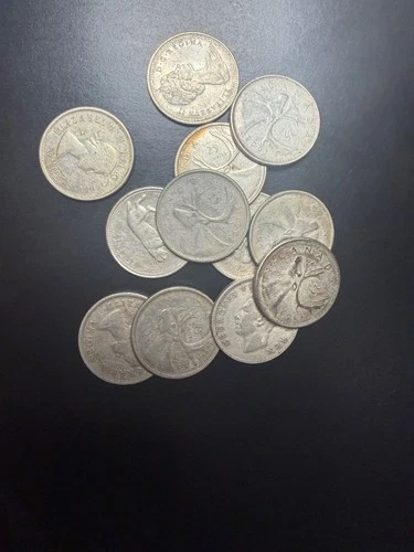 Canadian 80% Silver Quarters Mixed Dates