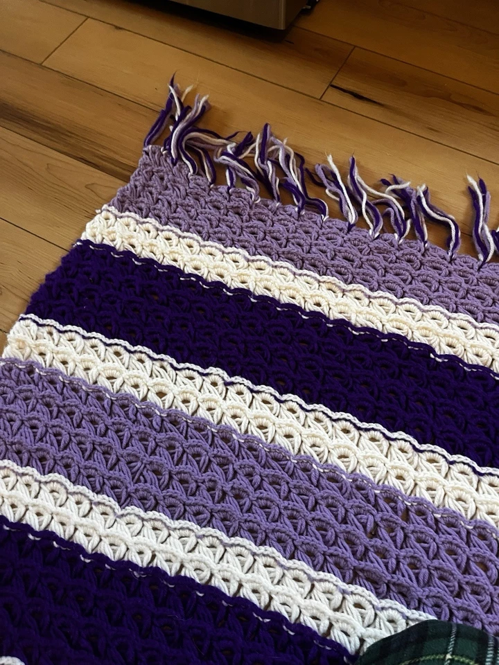 "64x48"" hecho a mano afgano púrpura y blanco" Foto 2 de 4