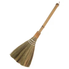  Vietnamese Straw Broom: Indoor Outdoor Broom with Bamboo Handle - Whisk