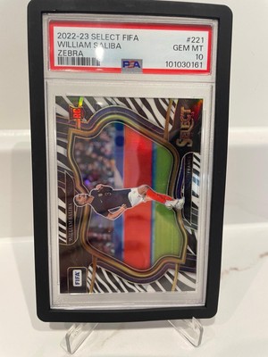 WILLIAM SALIBA PSA 10 2022-23 SELECT FIFA #221 FIELD LEVEL ZEBRA PRIZM 24/25