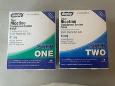 Nicotine Transdermal System step 1 Patch Step Two Patches
